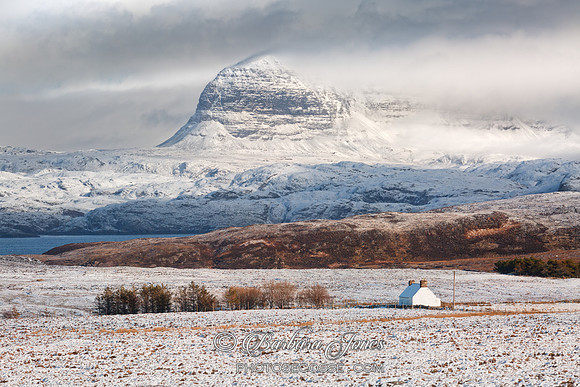 Suilven and Snow Achnahaird Coigach Scotland.