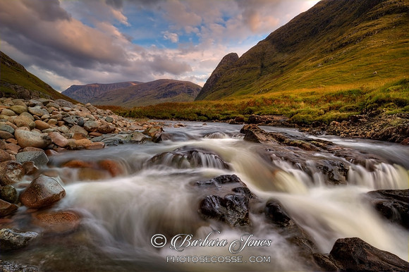 Glen Etive Falls West Highlands Scotland.