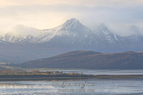 Ben Loyal from Skinnet. Morning mist. Sutherland. Scotland.