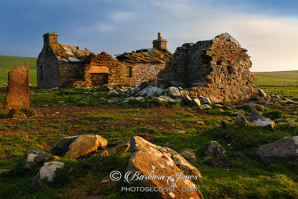 Ruined Cottage near Yesnaby. West Mainland Orkney. Scotland.