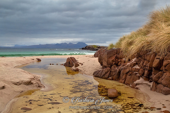 Mellon Udrigle Rock Pool and Machair  Wester Ross  Scotland.