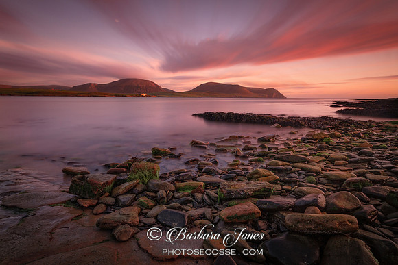 Hoy Sunset Warebeth West Mainland Orkney  Scotland