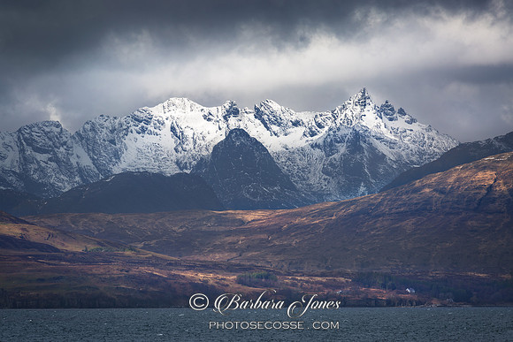 Black Cuillin Fleeting Light Tokavaig Skye Scotland.