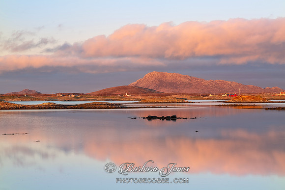 Cladach Baleshare Eaval Sunset North Uist Western Isles Scotland.