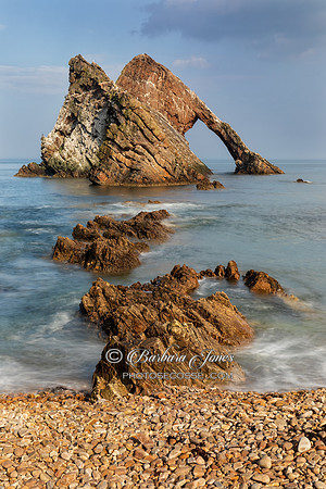 Bow Fiddle Rock Blue Skies Moray Scotland