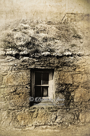 Cottage Window. Carnan. South Uist. Outer Hebrides. Scotland.