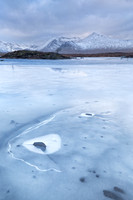 Blackmount. Lochan na h-Achlaise. Icy Cold. Rannoch Moor.  Scotland.