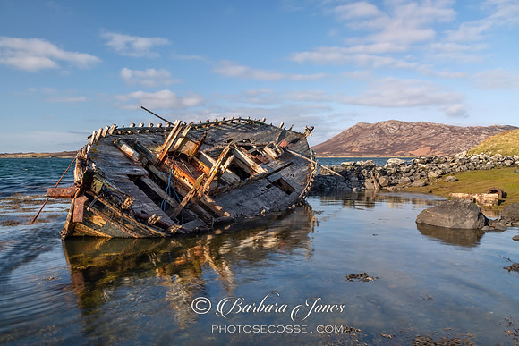Loch Euphort Boat Wreck, North Uist Scotland.