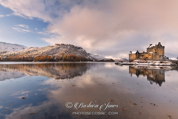 Eilean Donan Castle in Winter Loch Duich Scotland