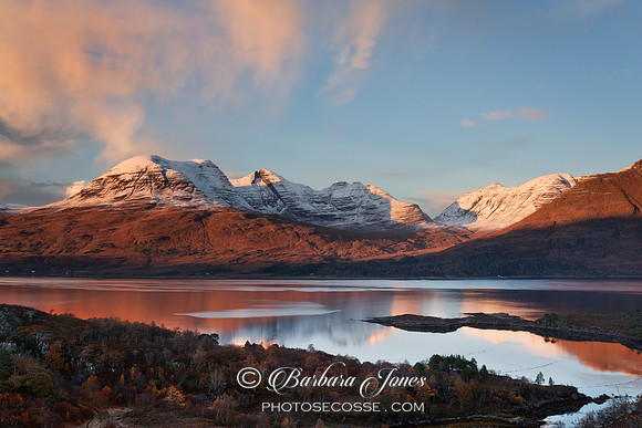 Beinn Alligin Winter Sunset Loch Torridon Scotland