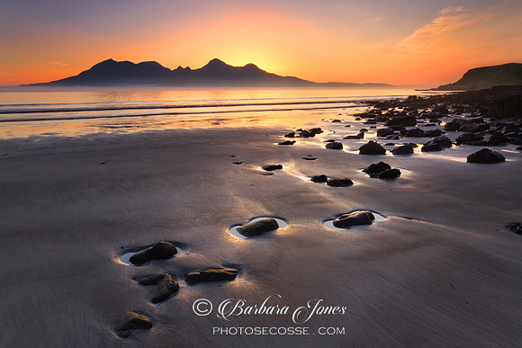 Laig Bay Beach at Sunset. Cleadale. Isle of Eigg. Small Isles. Scotland.