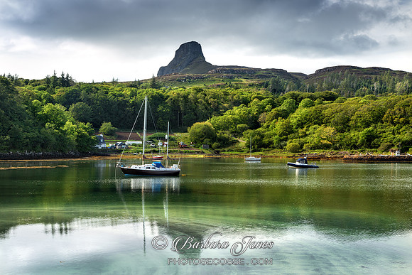Sgurr of Eigg. From Galmisdale Pier. Isle of Eigg. Small Isles. Scotland.