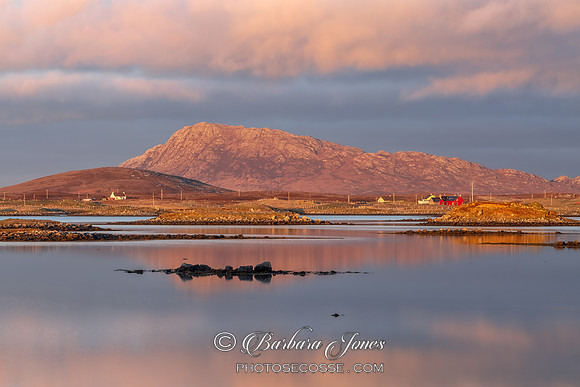 Cladach Baleshare Eaval Sunset  North Uist Western Isles Scotland.