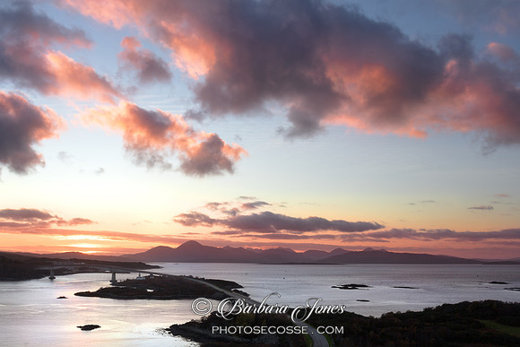 Skye Sunset. From The Ploc, Kyle of Lochalsh. Scottish Highlands.