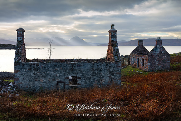 Coillegillie Ruins. Applecross Peninsula. Wester Ross.Scotland. Biotone.