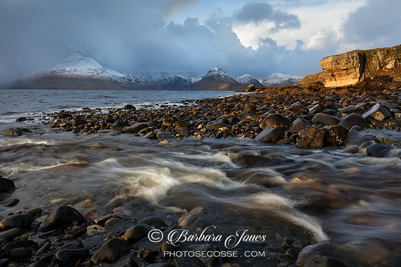 Elgol Burn. Brief Sunshine. Loch Scavaig. isle of Skye. Scotland.