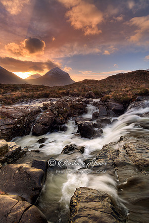 Marsco at Sunrise. River Sligachan. Isle of Skye. Scotland.