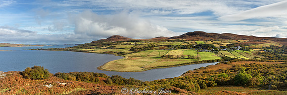 Tongue Village. Panoramic View from Castle Varrick. Sutherland. Scotland.