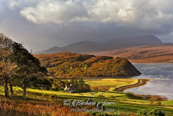 Ben Hope and Castle Varrick in Autumn.