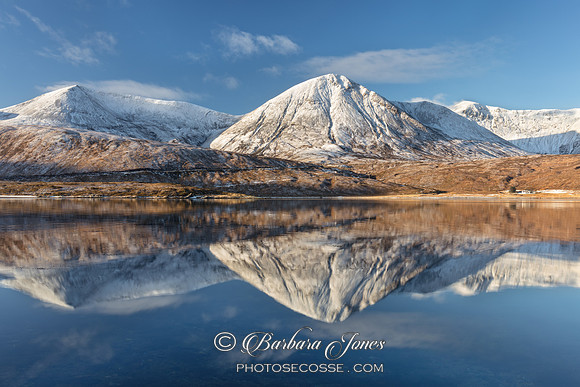 Loch Ainort and Red Cuillin Reflection. Isle of Skye. Scotland.