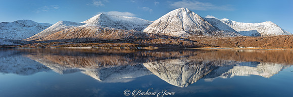 Loch Ainort. Winter Pano. 30 x 10ins. Isle of Skye. Highlands and Islands. Scotland.