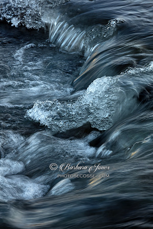 Ice. Allt Dearg Mor. Sligachan.  Isle of Skye. Scotland.