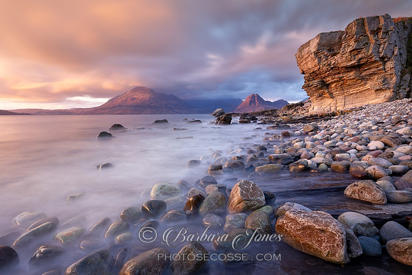 Elgol Beach at Sunset Skye Scotland.