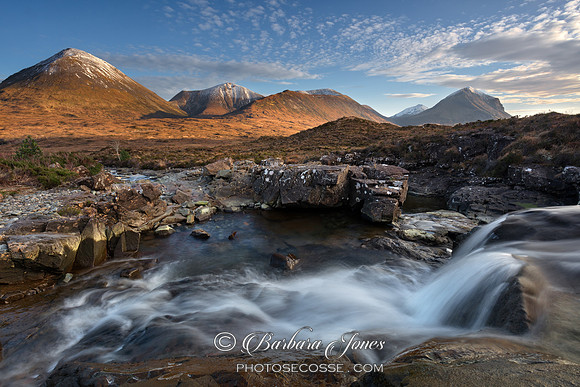 Red Cuillin and Allt Dearg Sligachan Skye Scotland.