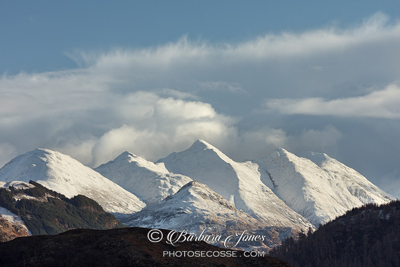 Five Sisters of Kintail. Clearing Skies. Skye and Lochalsh. Scotland.