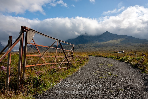 Sgurr nan Gillean and Allt Dearg Cottage Skye Scotland.