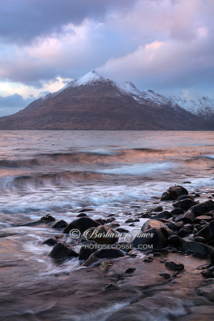 Elgol. Sunset Waves. Loch Scavaig. Isle of Skye. Scotland.
