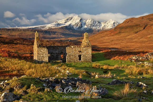 Kilchrist Ruin Winter Sunshine Isle of Skye Scotland.