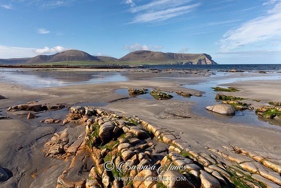 Hoy from Warebeth Beach in Summer Orkney Scotland