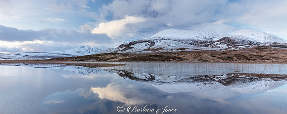 Blaven.  Lochan Cill Chriosd. Winter Scene Pano. Isle of Skye. Scotland.