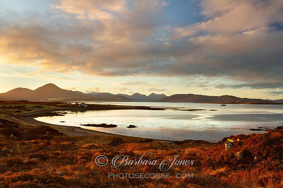 Cuillin Sunset Lusa Bay Isle of Skye Scotland.