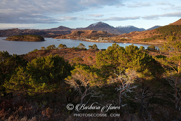 Shieldaig  Evening Light  Torridon Hills  Scotland.