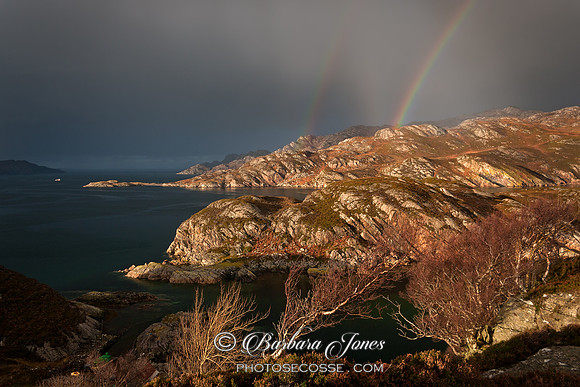 Shieldaig An Aird Peninsula Rainbow Scotland.