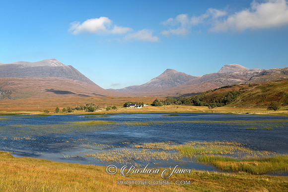 Loch Coultrie in Autumn Wester Ross Scotland.