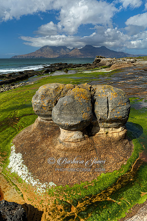 Sandstone Concretions at Laig Beach. Isle of Eigg. Scotland.