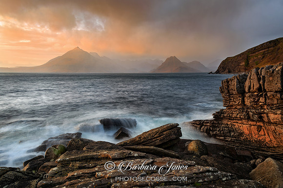 Elgol Beach Ball Sunset, Loch Scavaig Skye, Scotland.
