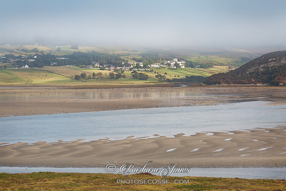Tongue Village. Haar clearing. Kyle of Tongue. Sutherland. Scotland.