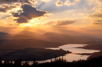 Glen Garry Viewpoint at Sunset Invergarry Scotland.
