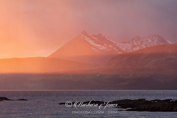 Cuillin Winter Sunset Tokavaig Skye Scotland.