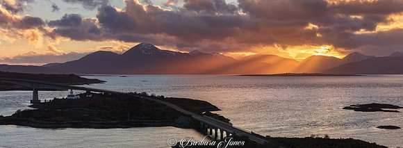 Skye Bridge Sunbeams. Loch Alsh. Scotland.