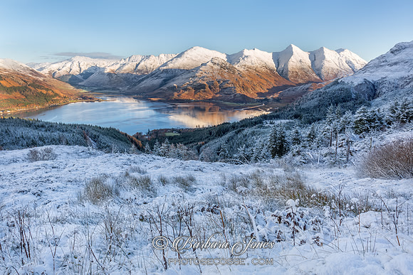 Five Sisters and Loch Duich. From Mam Ratagan. Kintail. Scotlands.