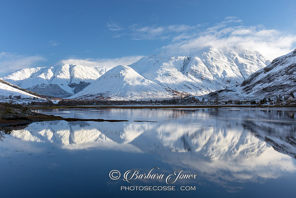 Kintail. Morvich. A' Ghlas Bheinn Reflection. Winter. Scotland.
