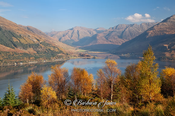 Loch Duich from Mam Ratagan in Autumn Kintail Scotland