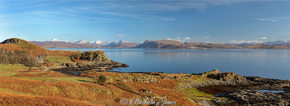 Aird pano in Autumn. 30ins x 11ins. Isle of Skye. Scotland.