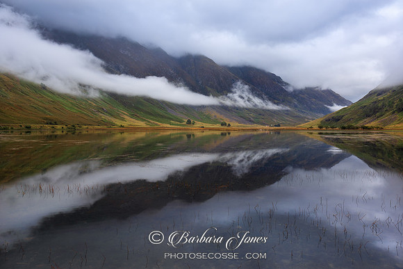 Loch Achtriochtan Misty Weather Glen Coe Scotland