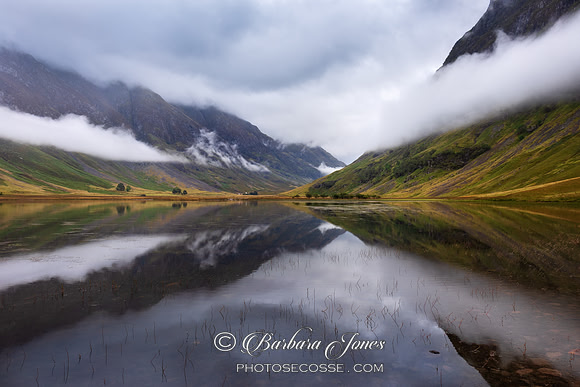 Loch Achtriochtan Misty Reflection Glen Coe Scotland